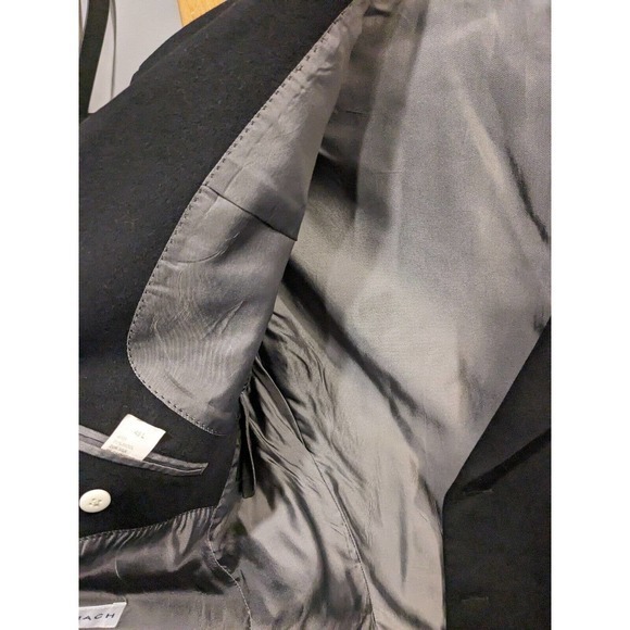 Bachrach Mens Black‎ FORMAL WEDDING Jacket Coat 46L  Aprox Wool Silk Cashmere - Picture 3 of 5